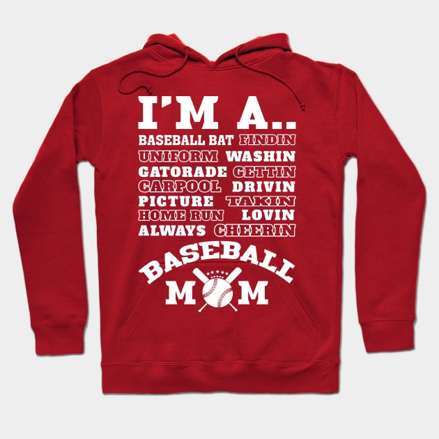 Baseball Mom Hoodie by Andreeastore  